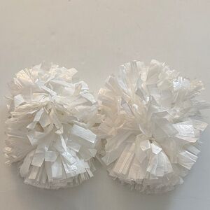 Varsity White Cheer Pom Poms 4 inches